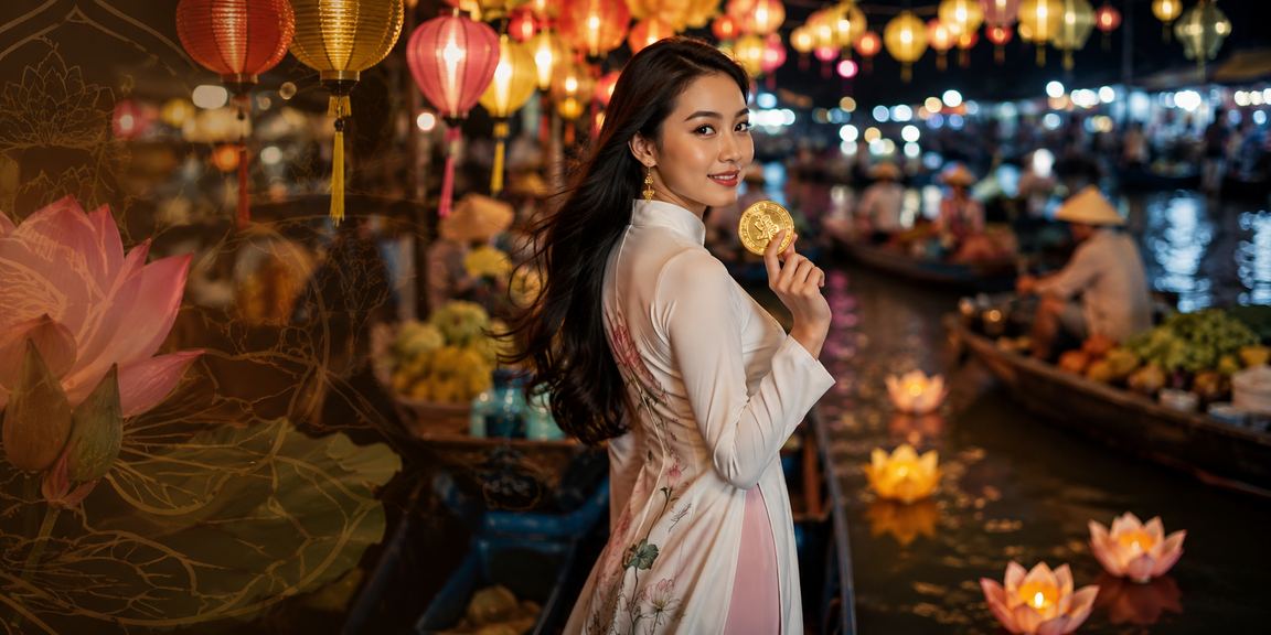 Người mua vé xổ số tại chợ đêm Cần Thơ, không khí nhộn nhịp buổi tối