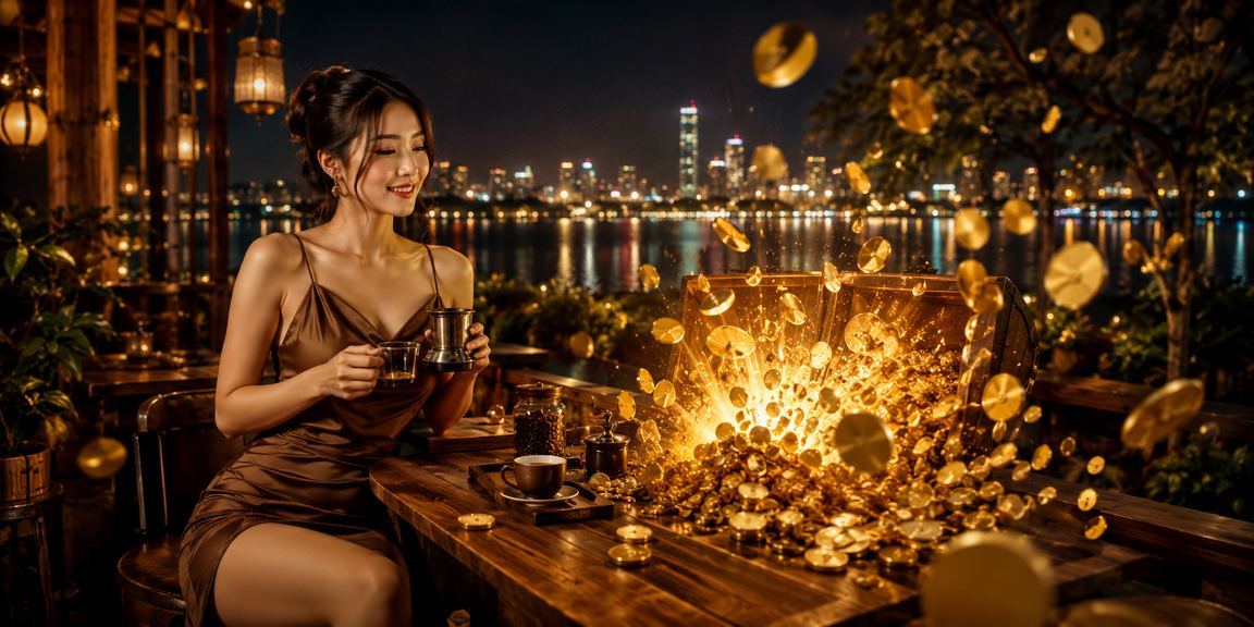 Người chơi thưởng thức cà phê và đăng nhập tài khoản cá cược tại Hà Nội